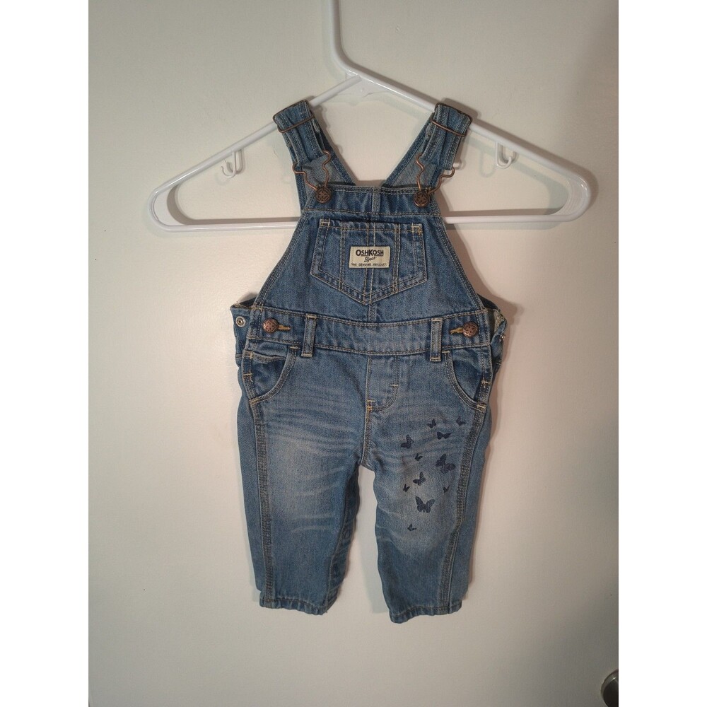 Vintage Y2K OshKosh B'gosh Butterfly Denim Overalls 6M 🦋